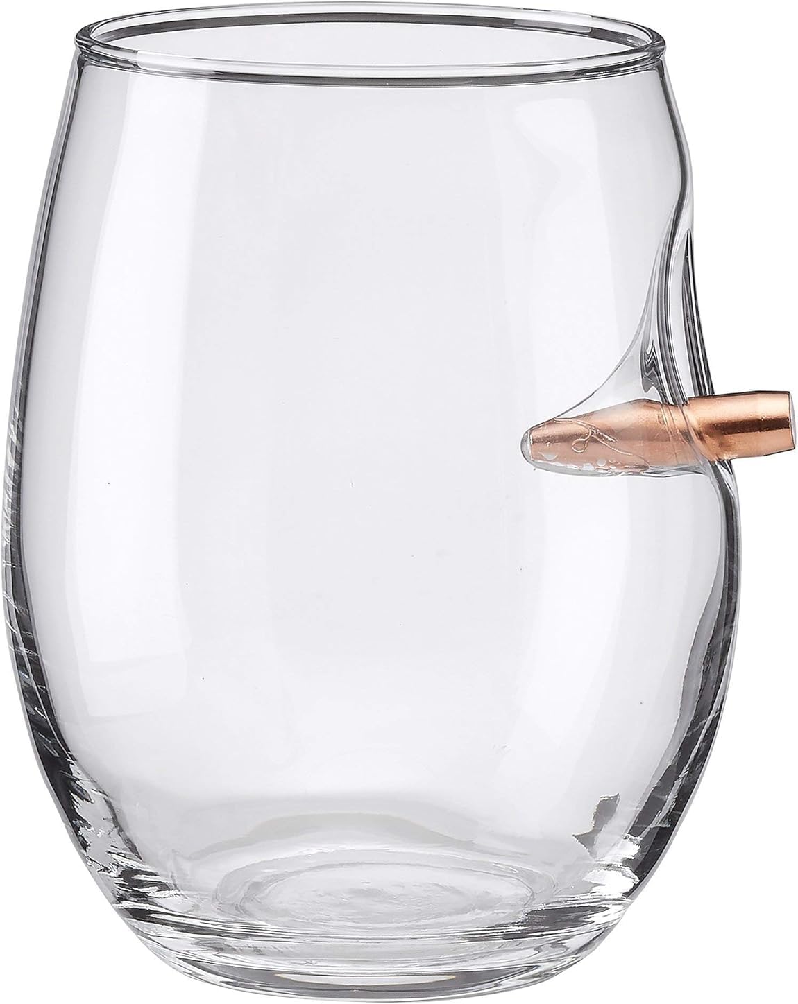 BenShot Bulletproof Wine Glass with real bullet