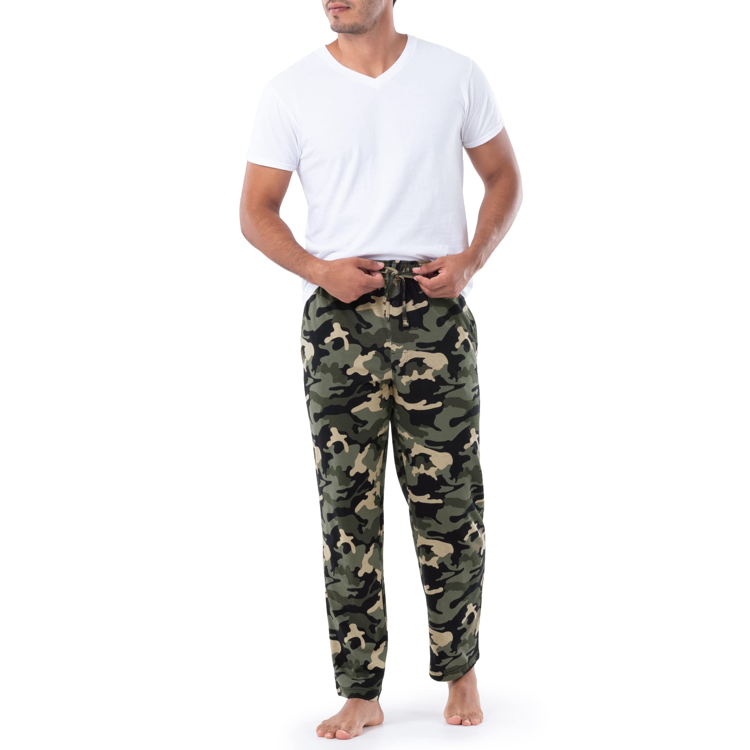 Fruit of the Loom Extended Sizes Jersey Knit Sleep Pant (1 & 2 Packs) - Spodnie od pidżamy Mężczyźni