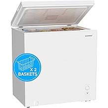 BANGSON 7.1 Cu.Ft Chest Freezer, Deep Freezer with Adjustable Thermostat, Top Open Door Freezer with Removable Basket, Quiet Operation, Ideal for Kitchen/Apartment/Office
