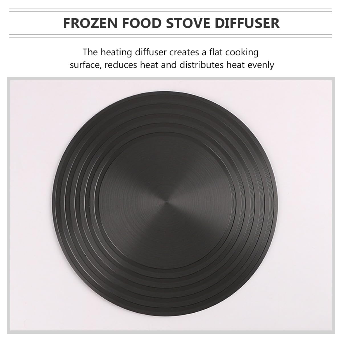 Difusor de Calor Bandeja Redonda de Aluminio de 28 CM para Estufa de Gas Descongelación Rápida para Cocina