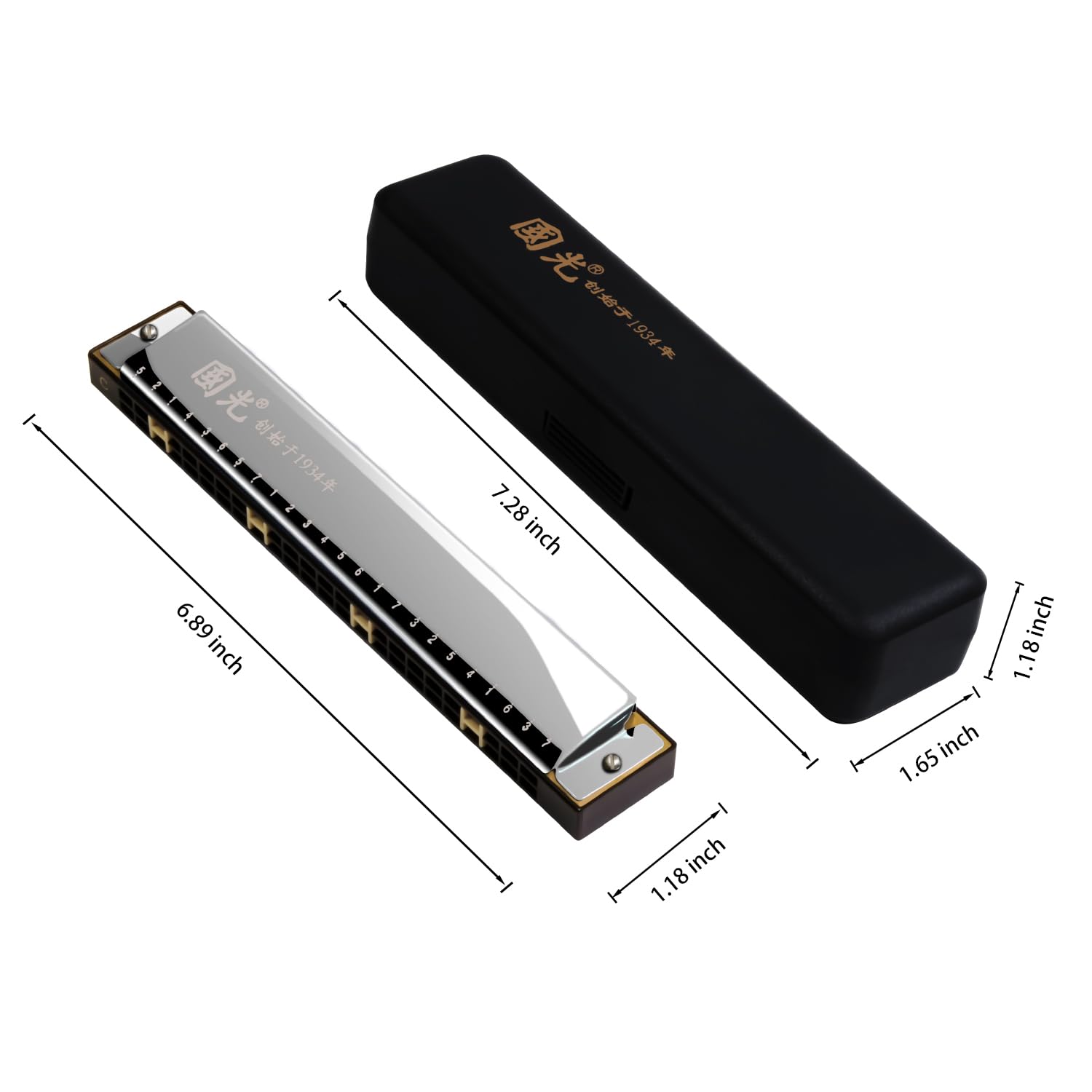 Harmonica Diatonique 10 Trous 20 Tons - Blues Harp Avec étui