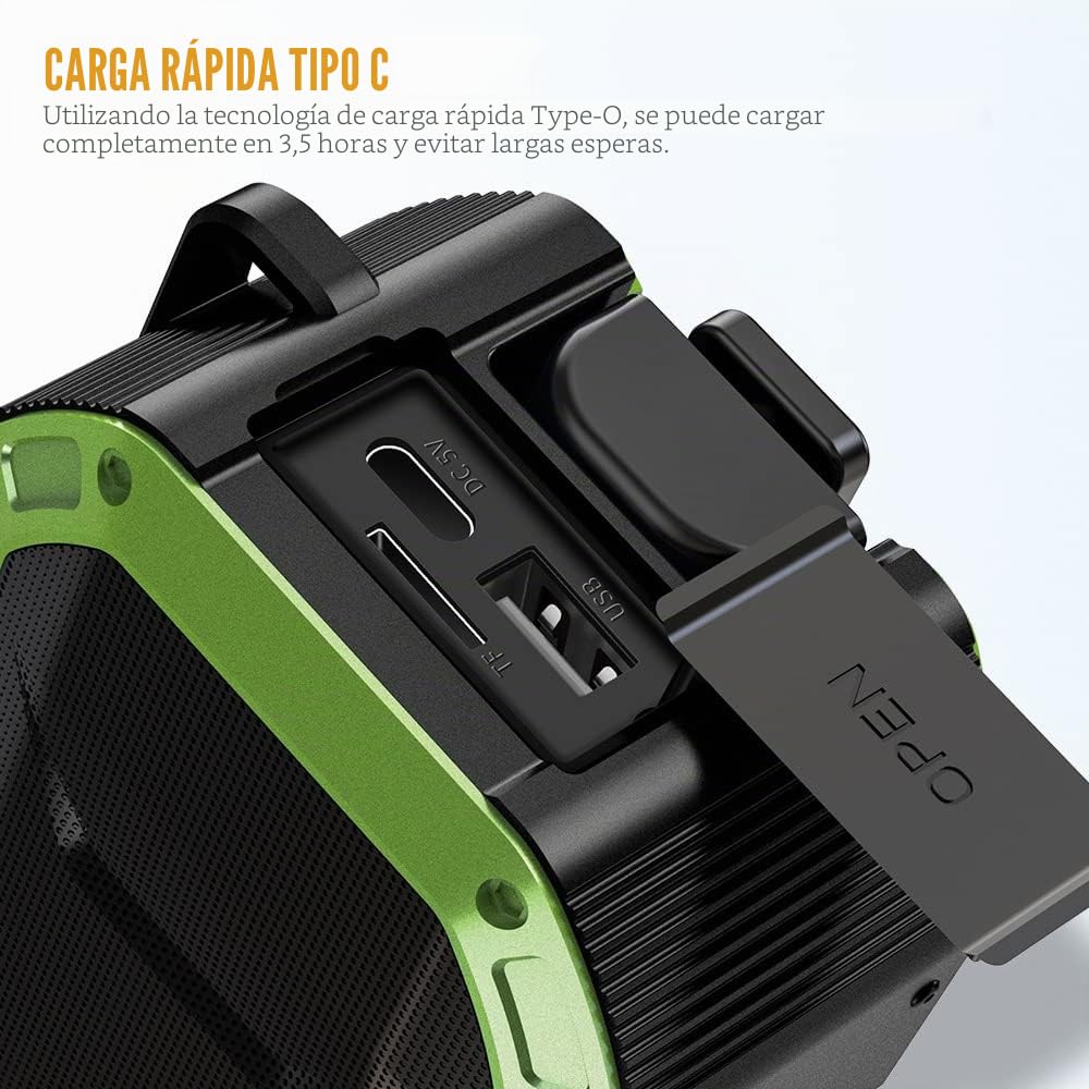 Kavolet Radio solar, portátil, radio Dynamo con AM/FM, 5000 mAh, cargador de batería externa, linterna LED, alarma de emergencia al aire libre, camping y supervivencia