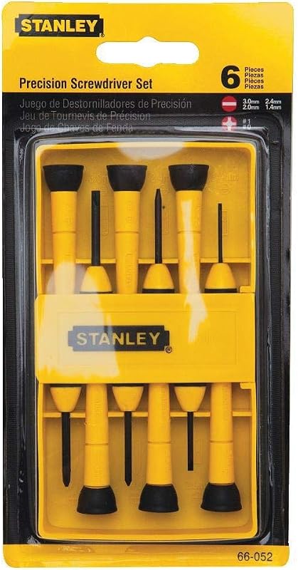 Tools Juego de destornilladores de precisión de 6 piezas, negro/amarillo