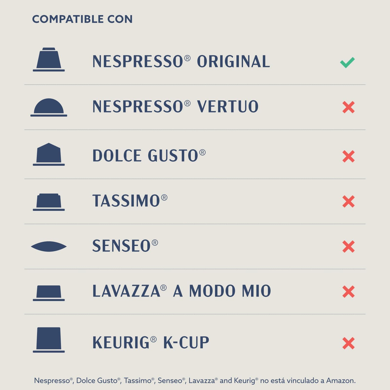 By Amazon Café Colombiano Compatible con Nespresso 100% Arábica Tueste Medio 100 Cápsulas de Aluminio Rainforest Alliance