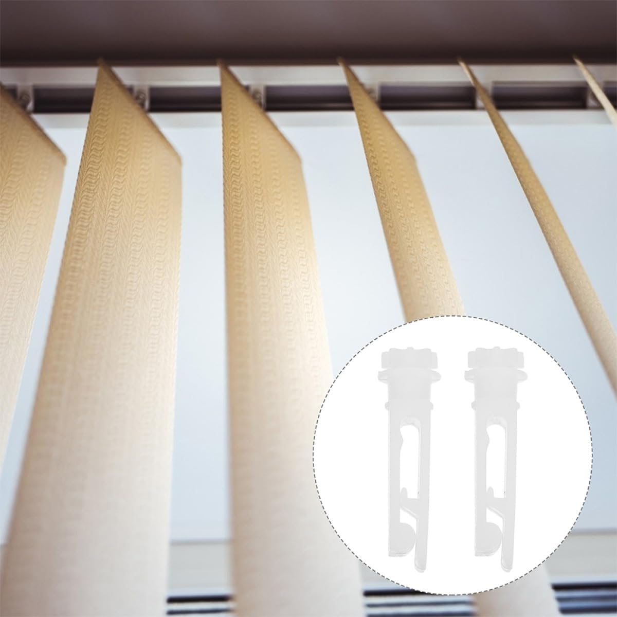 Vertical Blind Repair Stems Replacement Parts Sturdy Plastic Vertical Blind Stem Repairing Tools for Broken or Missing Indoor Window Treatment Hardware