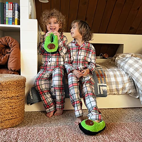 Image of Kids Animal Slippers, Soft Fuzzy Cozy House Shoes