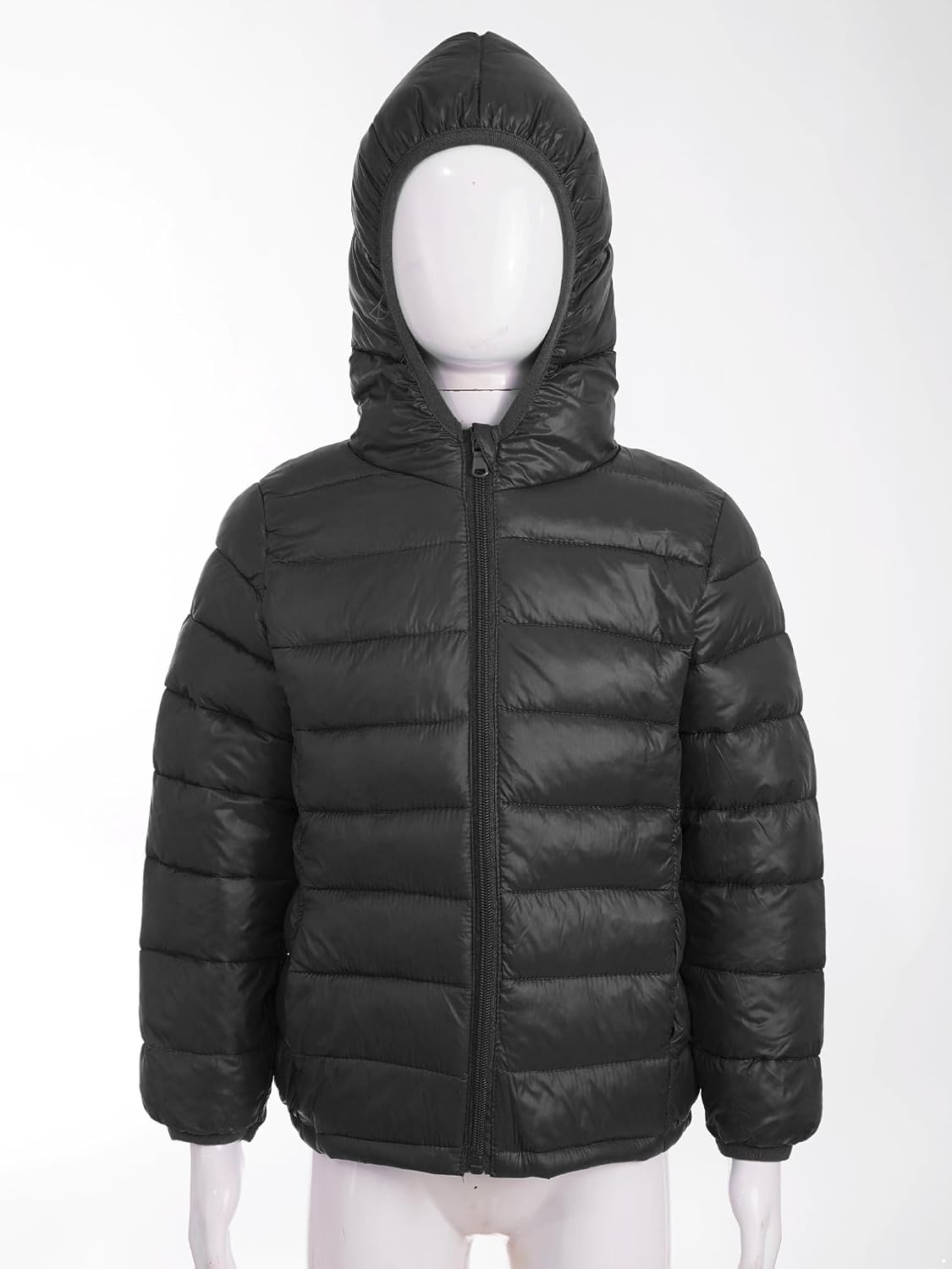 YiZYiF Boys Girls Winter Lightweight Puffer Jacket Kids Teen Hooded Warm Down Coat Outwear