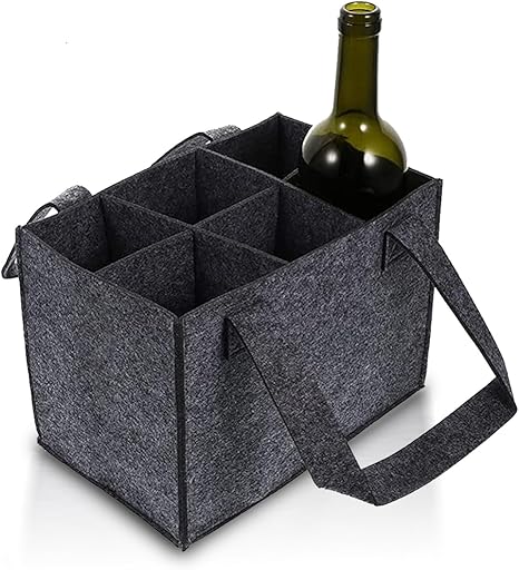 Wine Totes And Carriers Reusable Wine Carrier Bag For Travel Secure Wine Carrying Bag For Travel Wine Bags Sturdy For 6-Bottle - 15