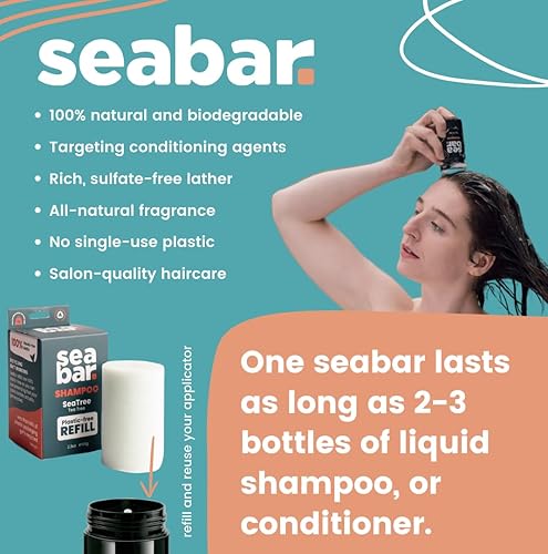 Miniatura 3 de Juego de barra de champú y acondicionador, champú para el cabello totalmente natural, vegano, sin sulfatos, ecológico, cero residuos, embalaje