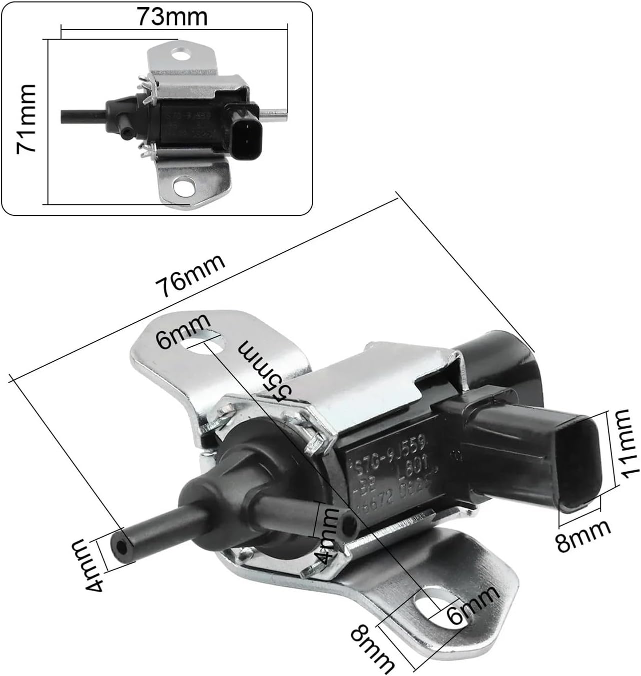 Intake Manifold Runner Vacuum Control Valve fits for Ford Focus Escape Fusion fits for Mazda 3 5 6 fits for Mercury Mariner Milan L80118741