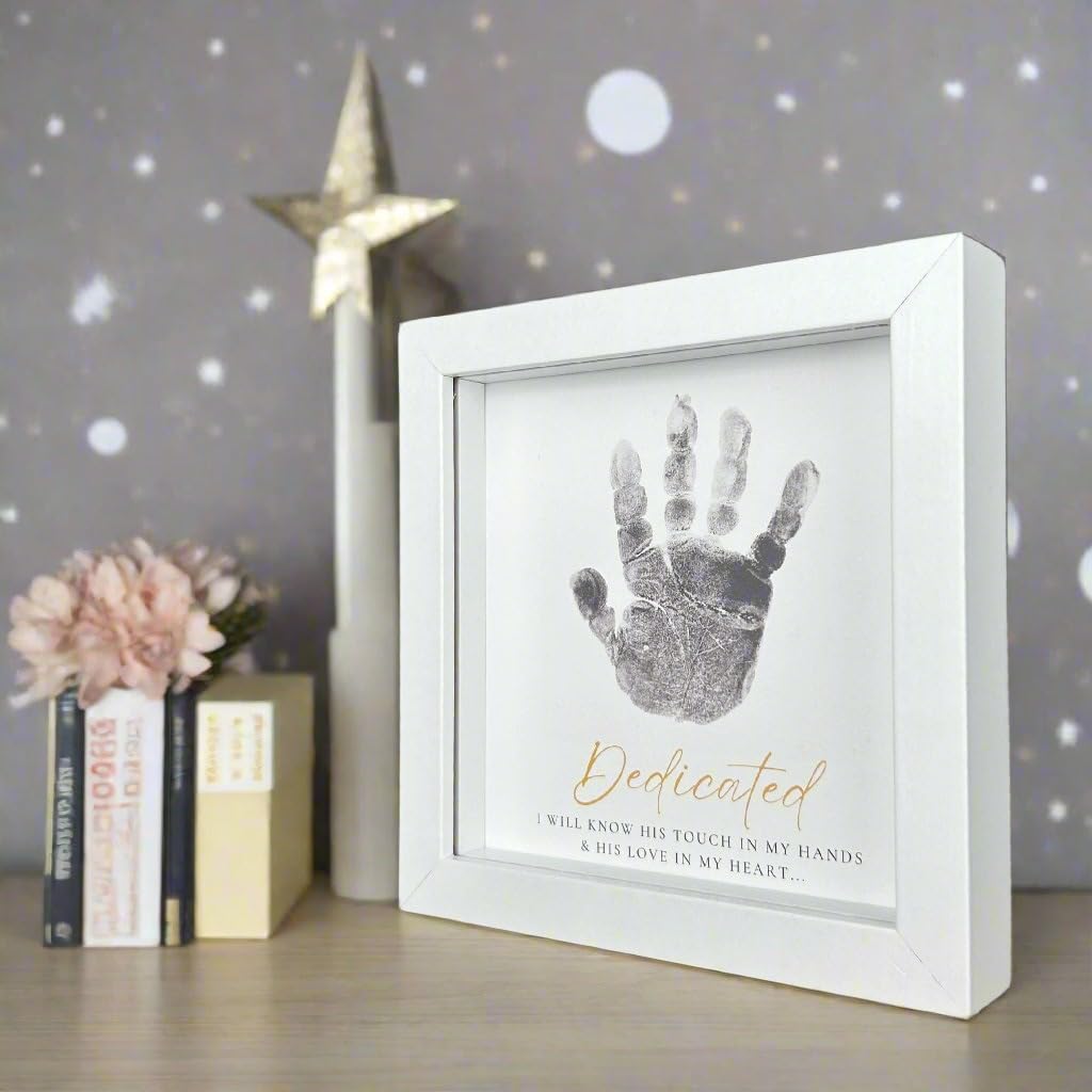 The Grandparent Gift Co. Growing in Faith Handprint Frame, Baby Dedication