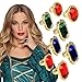 Produktbild Boland 00636 - 8-teiliges Ringe-Set, Modeschmuck mit farbigen Steinen, Gold, in der Größe verstellbar, Kaiser, König, Märchen, Accessoire, Kostüm, Karneval, Mottoparty