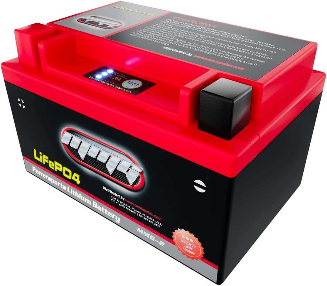 MMG YTX7A-BS LiFePO4 Lithium Sealed Powersports Battery 12 Volts 160 CCA for Motorcycles Scooters and ATV (MMG2)