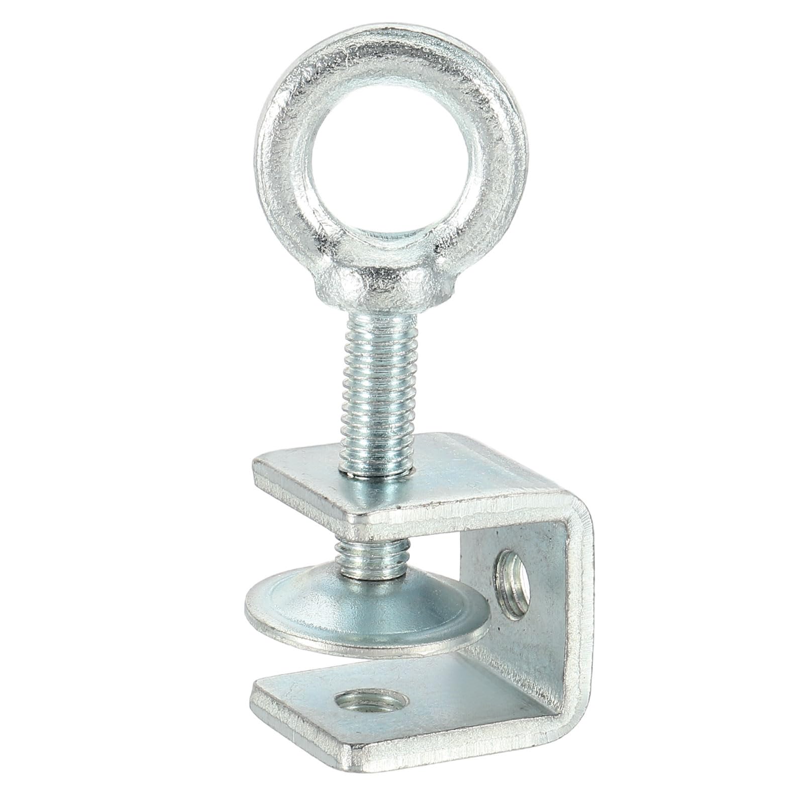 sourcing map Carbon Steel C Clamps 20mm Square Galvanized Mini Tiger Clamp Adjustable Heavy Duty Metal U Clip with Eye Hook Screw for Woodworking Welding Mounting, Blue White