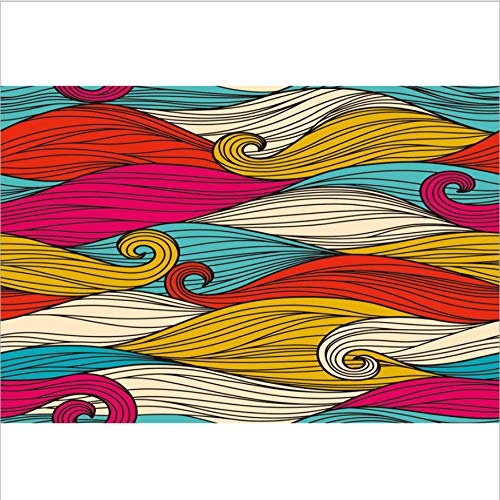 Décoration murale en tissu abstrait multicolore Grand Nordique pour grand mur