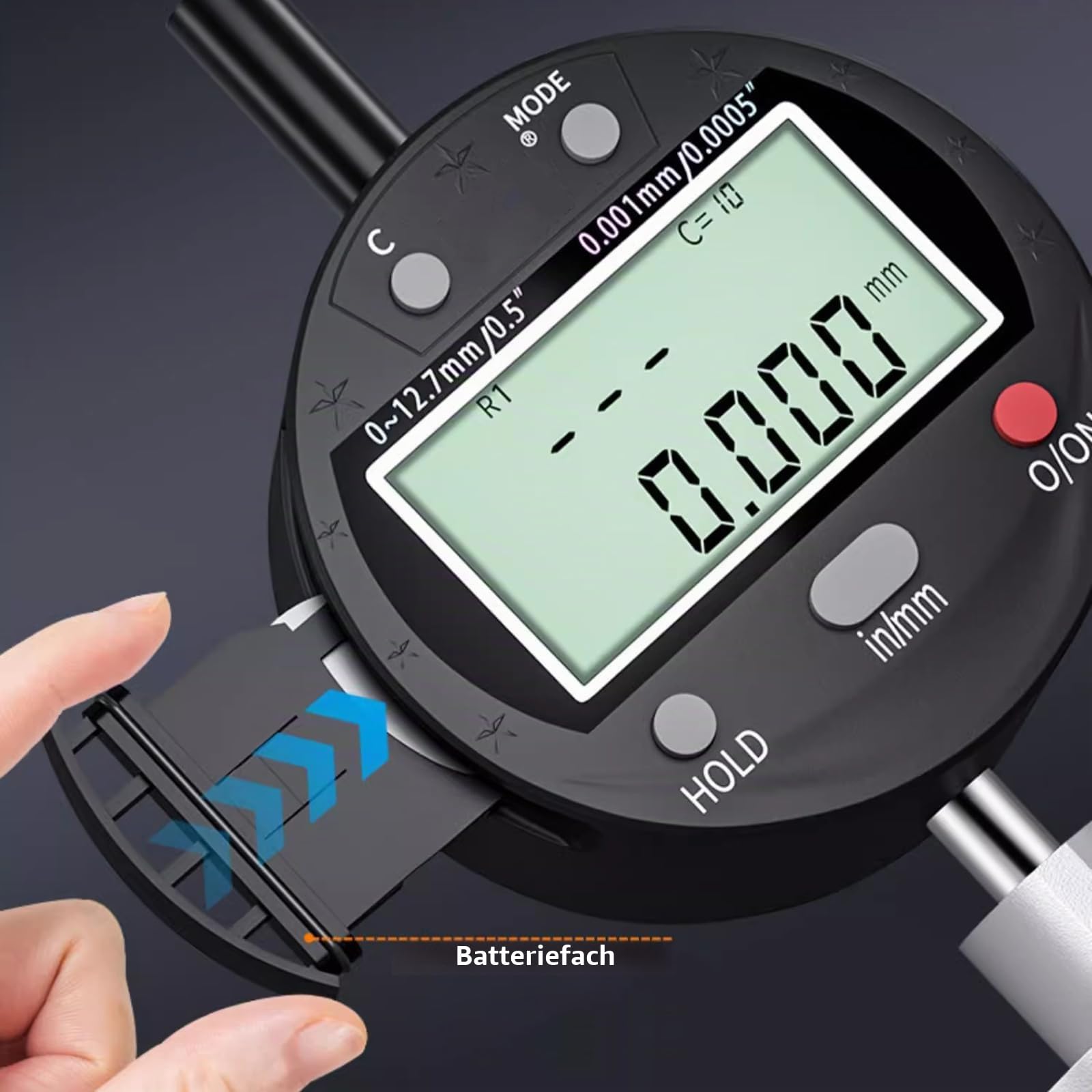 Digitales Radius-Messgerät, elektronisches Radius-Messgerät innen und außen, mit Messbacken von 10 mm/20 mm/30 mm/60 mm/100 mm, hohe Genauigkeit, für mechanische Teile, Holzformen