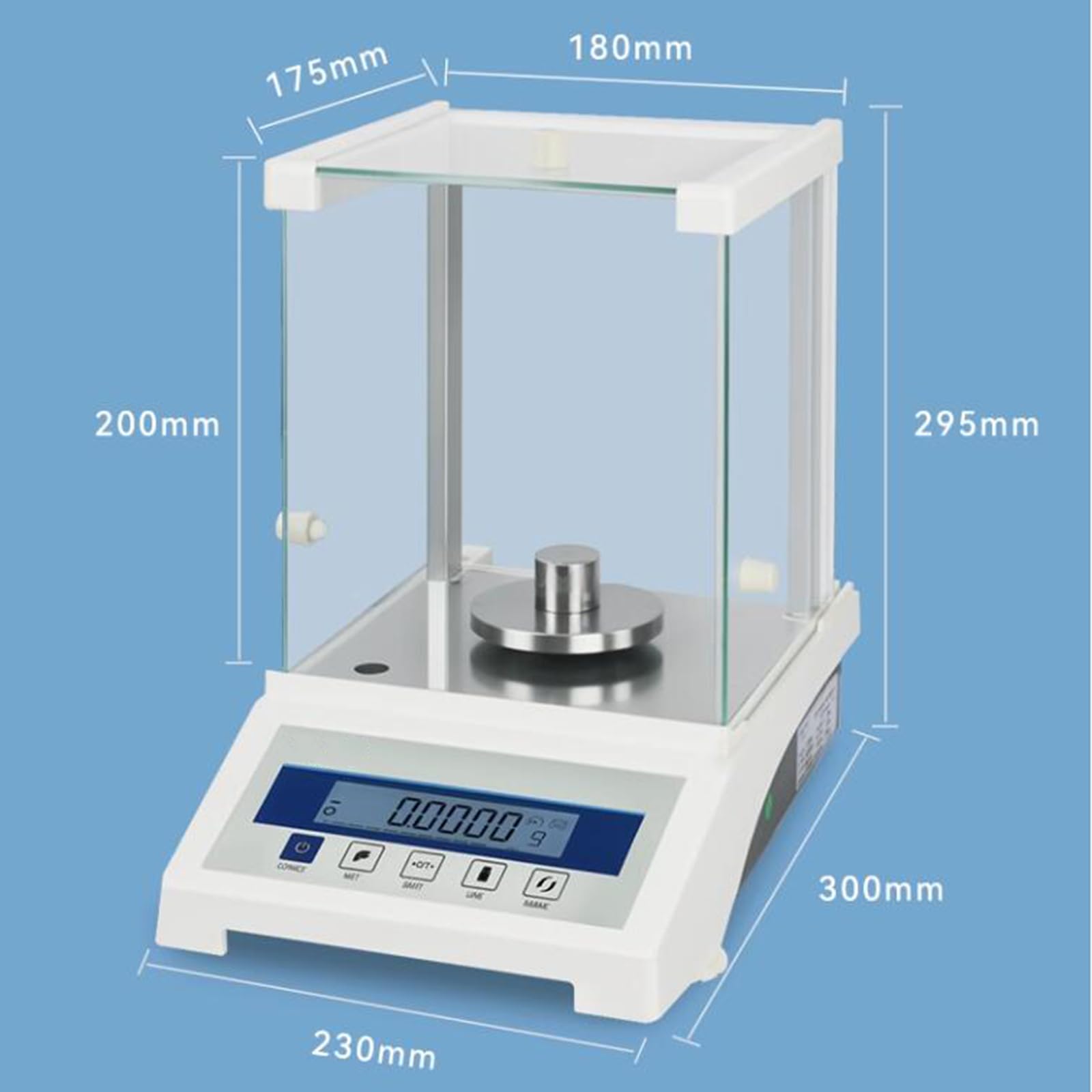 Balance Analytique Électronique, Balance Numérique Précise 0,0001 G, avec Écran LCD, Sortie De Données, Étalonnage Externe, Pare-Brise, pour Laboratoire, Pharmacie, Usine Chimique