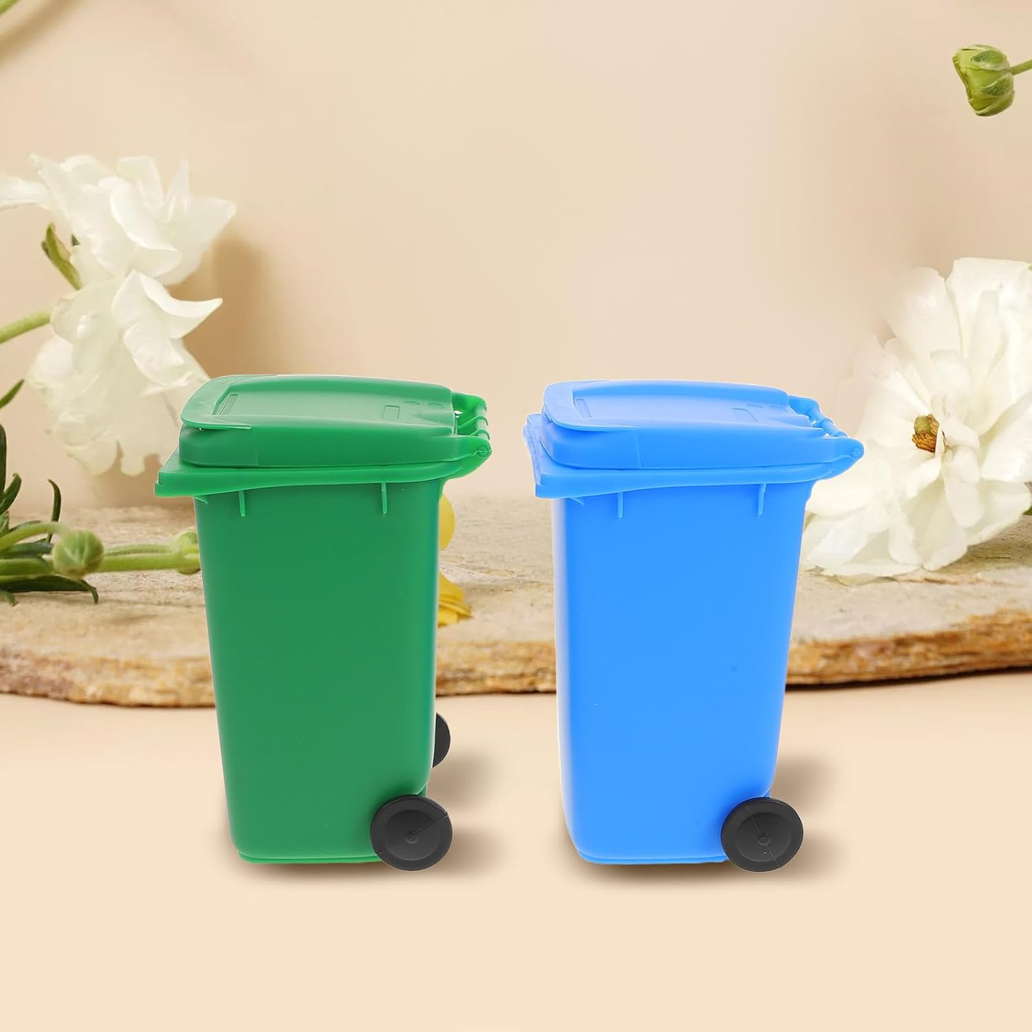 Uonlytech 4pcs Mini Desk Bin Plastic Organizer for Pens and Craft Tools image 4