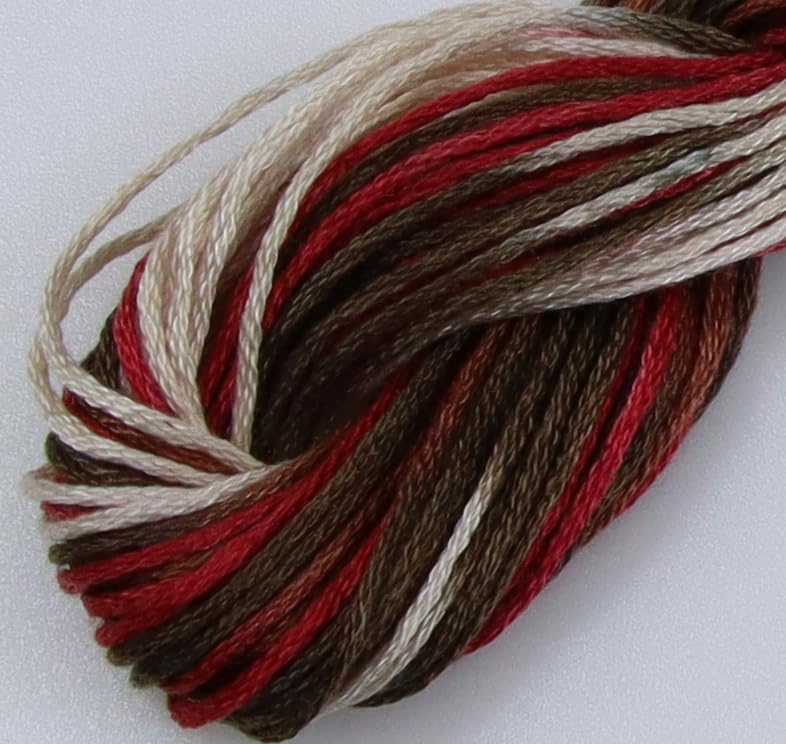 Image of KCS Big skeins of 25 Meters Size 25 Color Variegated Cross Stitch Stranded Threads,6 skeins,4516