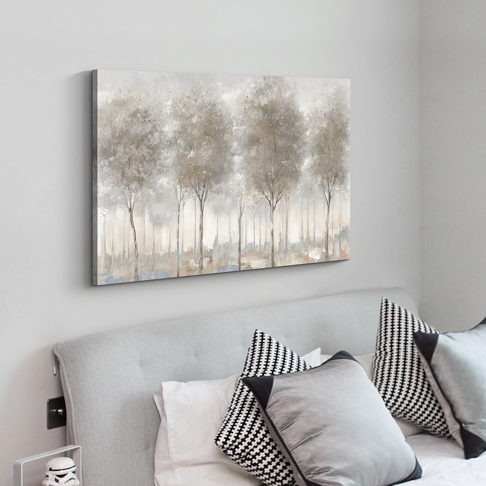 Abstract Tree Framed Wall Art: Teal Blue Blossom Tree Canvas Picture Hand Painted Nature Landscape Painting Modern Textured Artwork for Bedroom Living Room Home Office Abstract Tree Framed Wall Art: Teal Blue Blossom Tree Canvas Picture Hand Painted Nature Landscape Painting Modern Textured Artwork for Bedroom Living Room Home Office