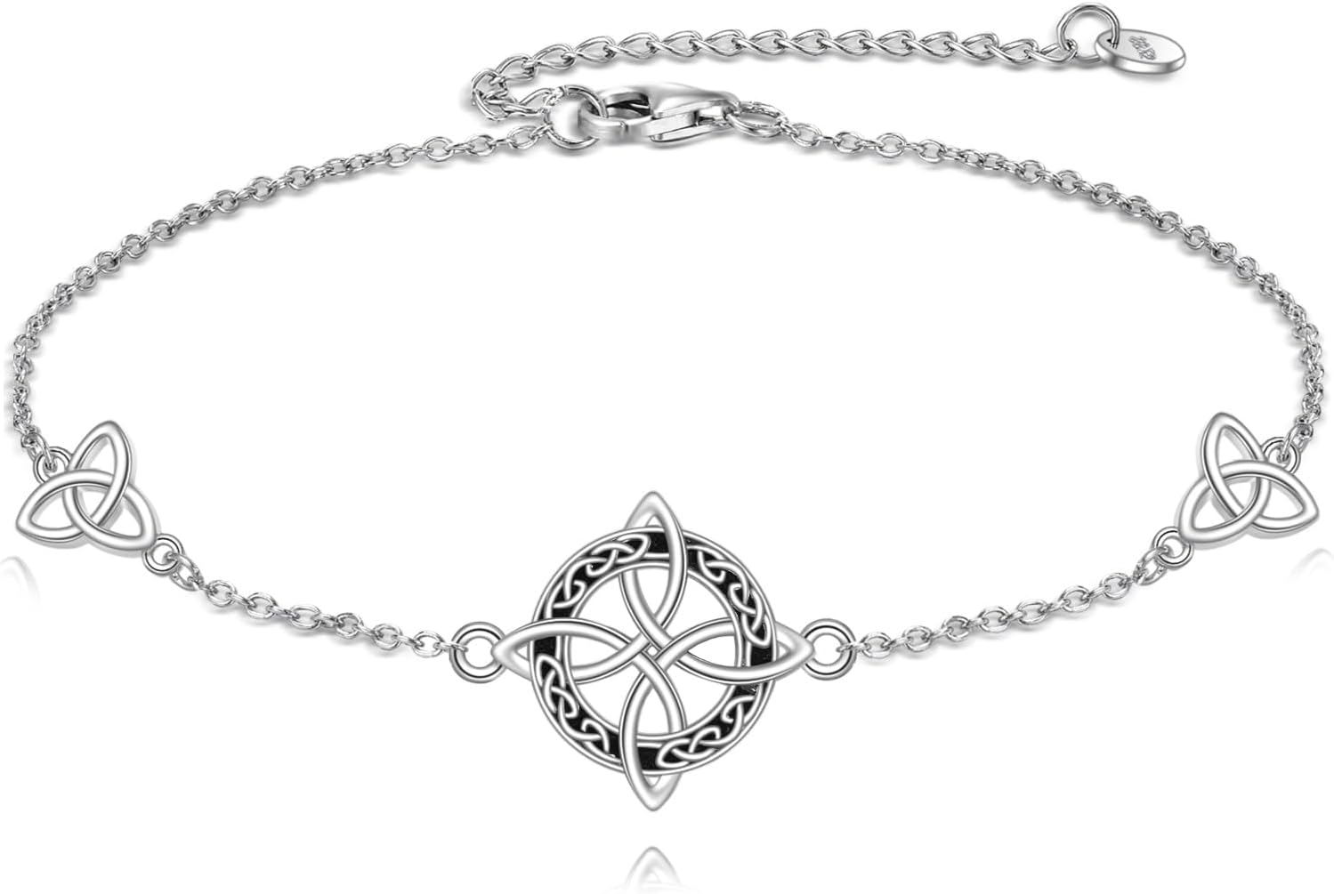 Witches Knot Bracelet 925 Sterling Silver nudo de bruja plata Witchy Bracelets Gifts for Women