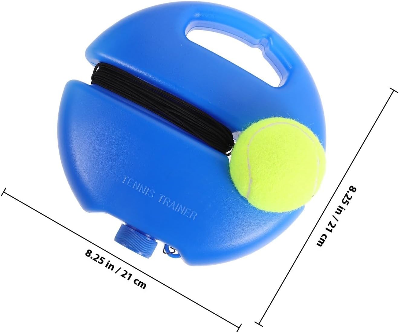 Healifty Portable Tennis Trainer Set with Non-Slip Plastic Baseboard and Elastic String Ball for Self Tennis Training Equipment Suitable for Beginner and Intermediate Players