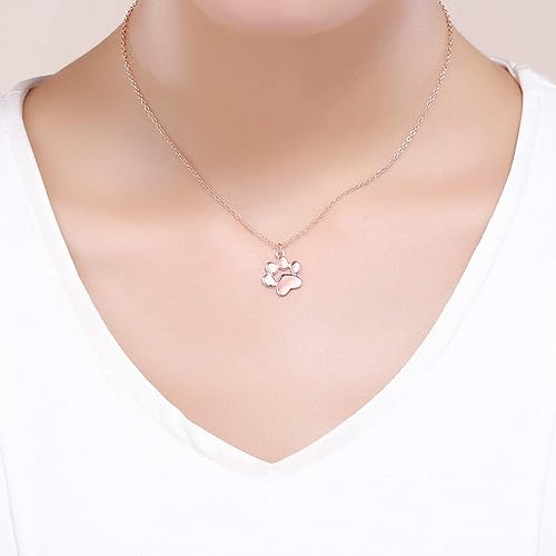 Miniatura 5 de Collar de plata de ley 925 con dije de perro y gato y panda para mujer, lindo y delicado collar con colgante de animales, regalos para gatos, mamá,