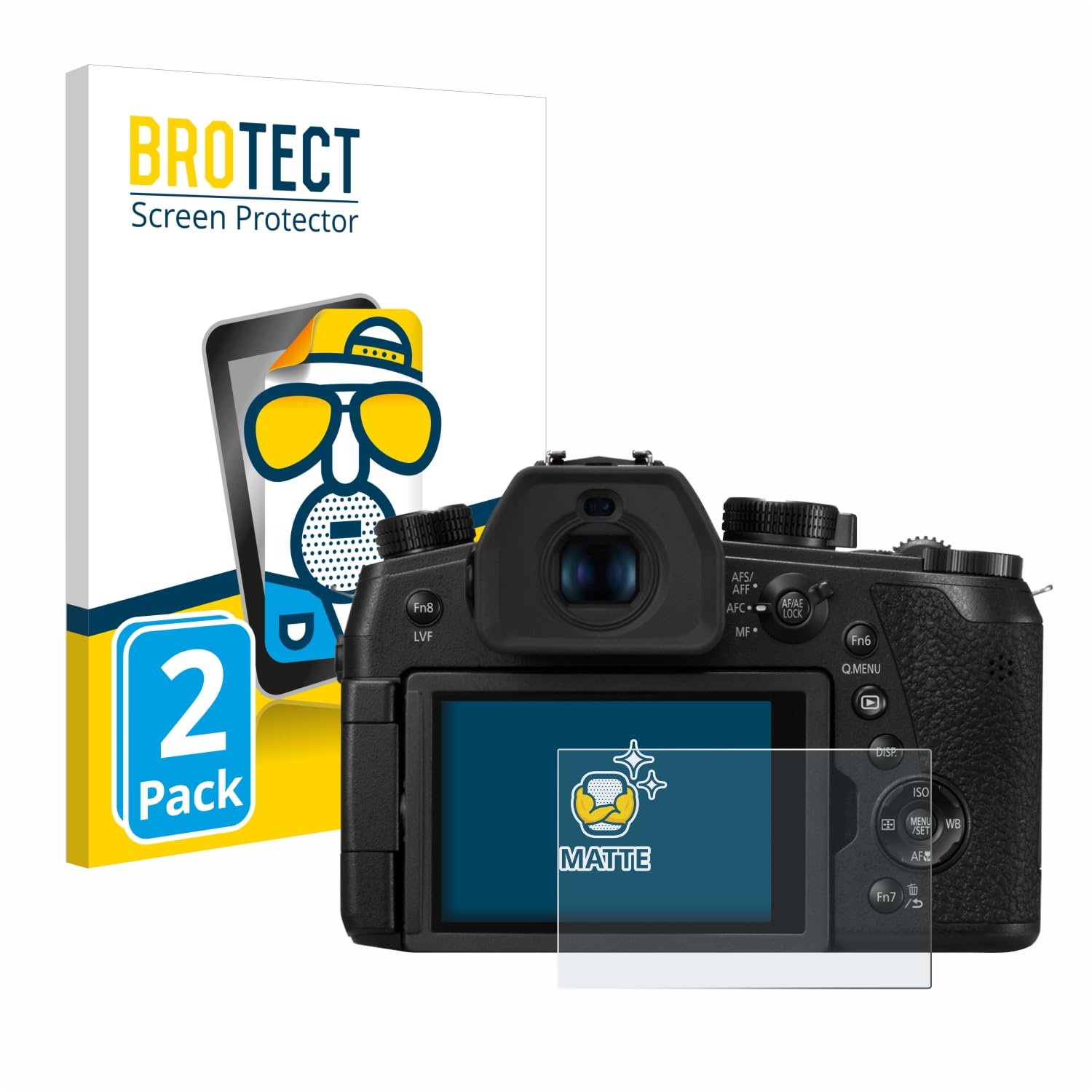 BROTECT Protector Pantalla Anti-Reflejos Para Panasonic Lumix DMC-FZ1000 II (2 Unidades) Película Mate Anti-Huellas