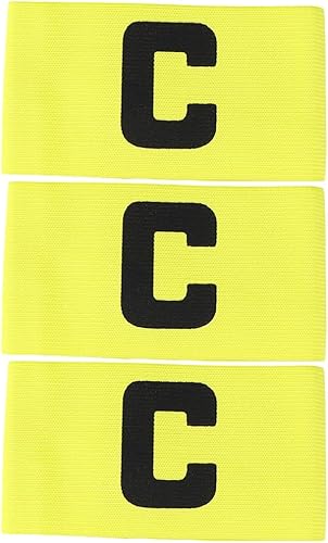 Toddmomy 3 brazaletes de capitán de fútbol, cómodas bandas de capitán resistentes al desgaste para adultos y jóvenes (negro)