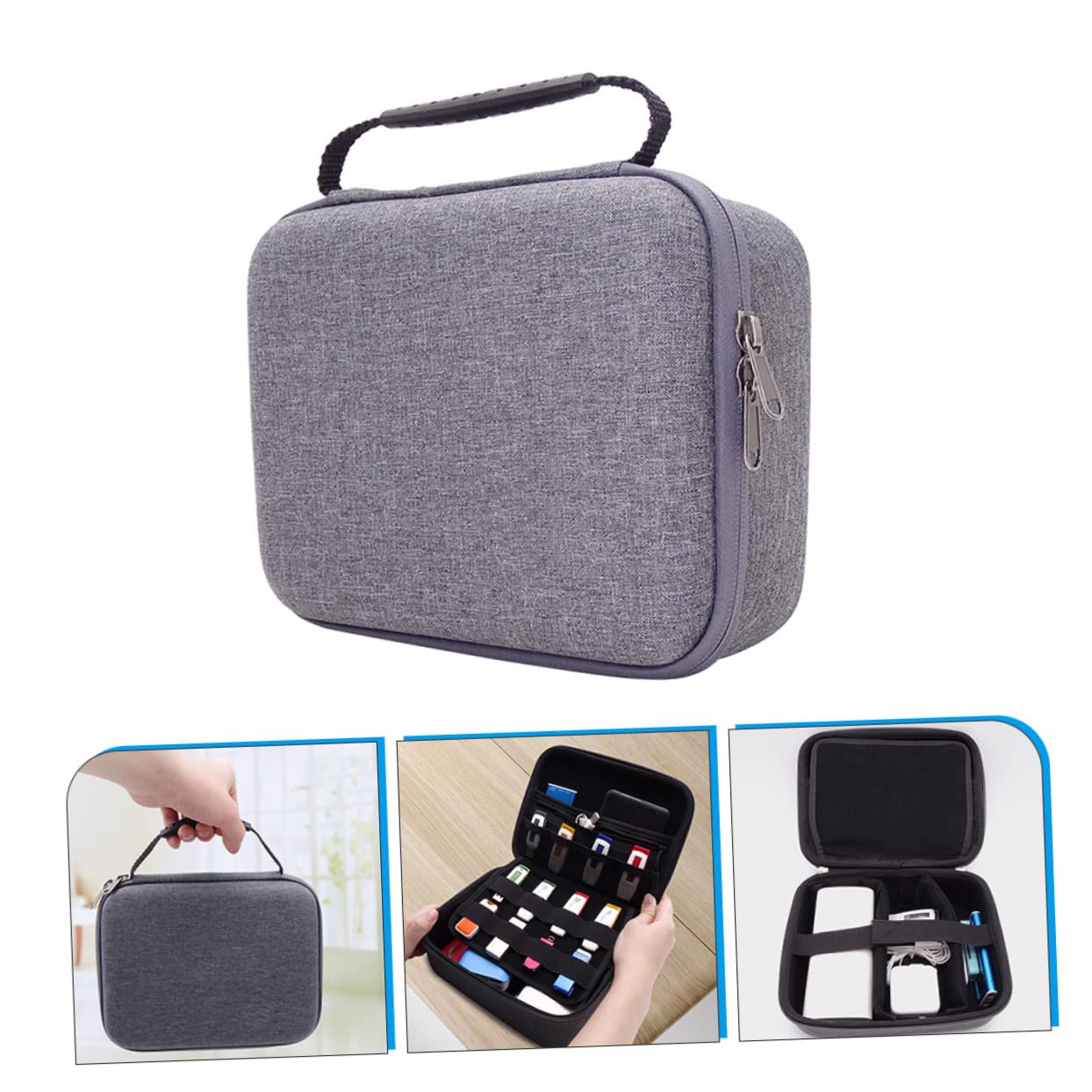 Organizer Elettronico Viaggio Eva e Oxford Custodia e Resistente per Accessori USB e Hard Disk Portatile con Chiusura Zipper e per Elettronici