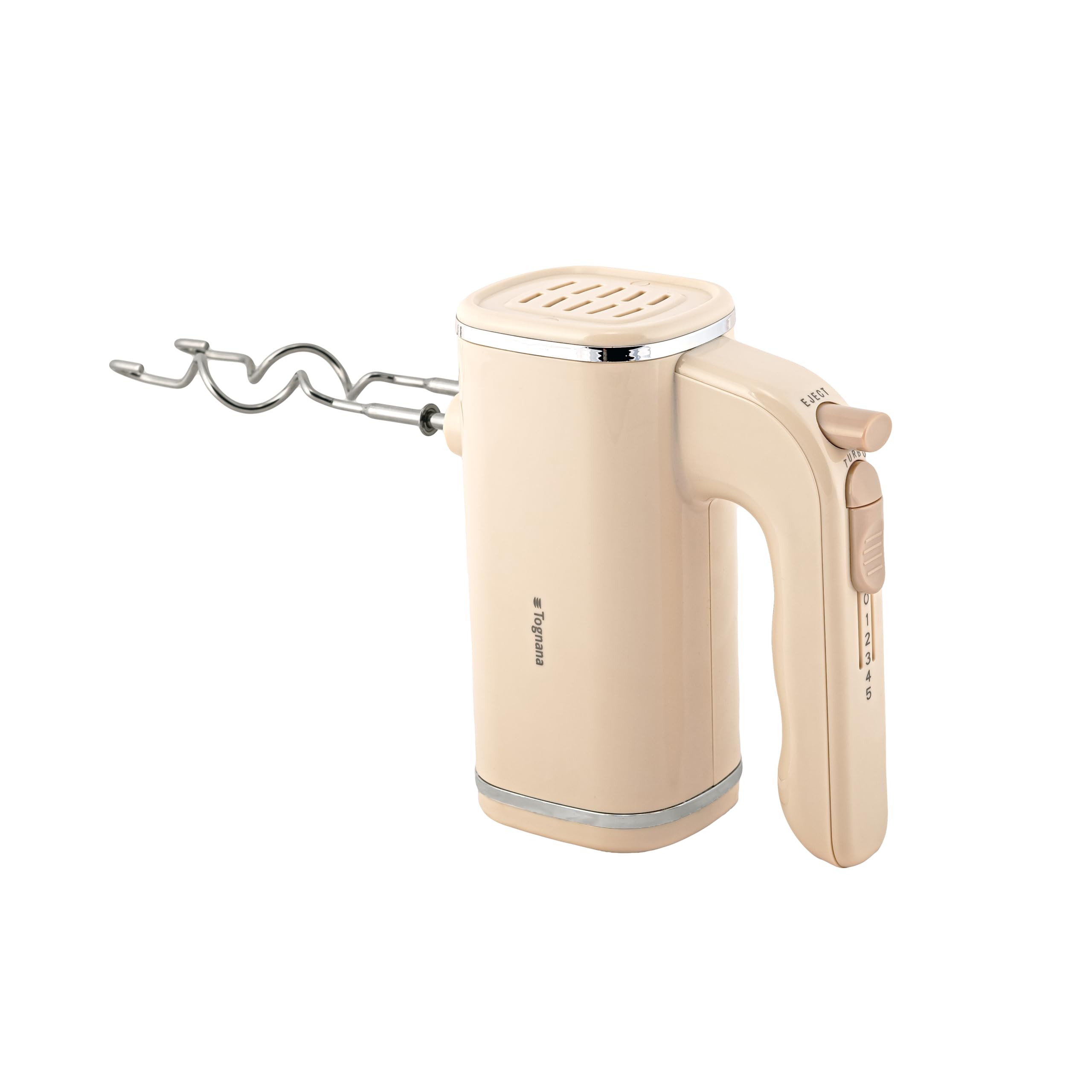 Tognana Iridea, Sbattitore elettrico da 250W con 5 velocità di lavorazione, plastica-acciaio inox, Champagne