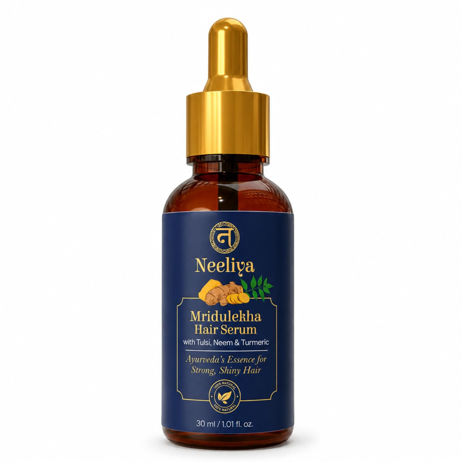 Neeliya Mridulekha Ayurvedic Hair Serum with Hibiscus, Amla & Aloe Vera | Lightweight Non-Sticky Serum for Frizz Control, Shine & Hair Protection | Silicone Free-image-13