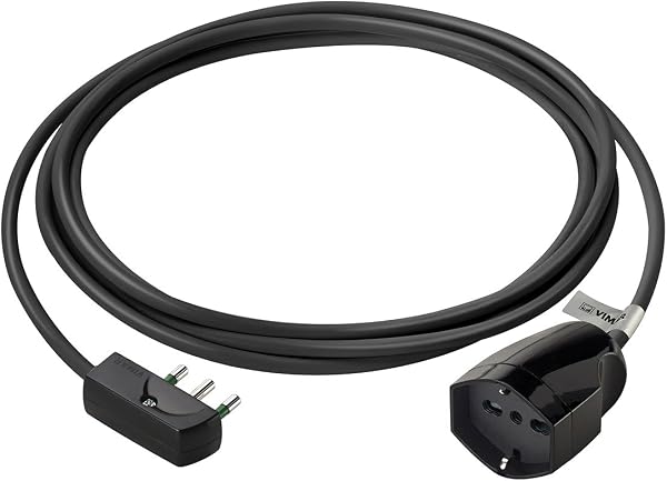 Vimar 0P32381.B Cavo prolunga lineare 3 metri, 3G1, spina piatta salvaspazio 2P+T 16 A 250 V Spa17, Bianco, 3m - 5