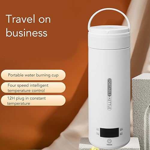 Miniatura 2 de Hervidor eléctrico de viaje, 16.9 fl oz, pequeña caldera portátil de agua caliente, hervidor de té, hervidor de viaje con 4 ajustes de temperatura,