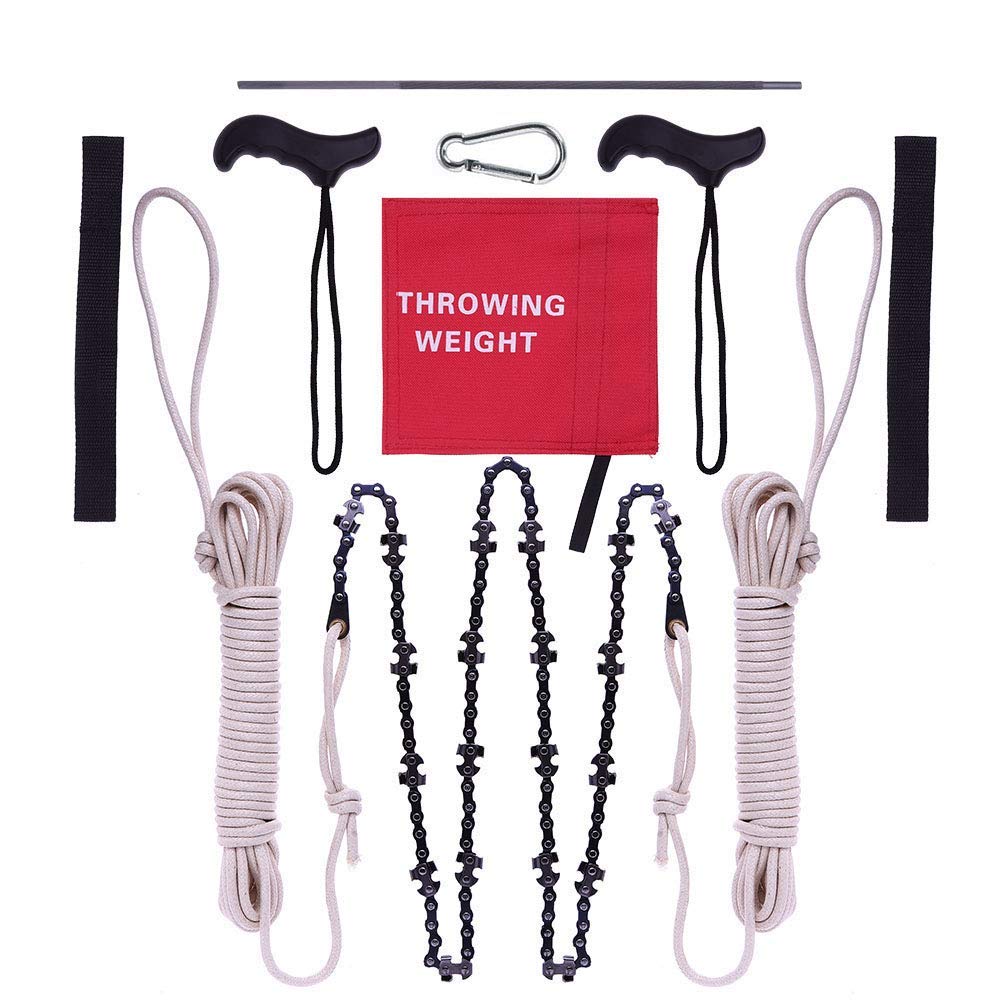 COGOCO Rope Limb Saw- 48 Inch High Reach Limb Hand Chain Saw- 40 Teeth-Blades on BOTH Sides-so it Doesn't Matter How it Lands-No Rope Included