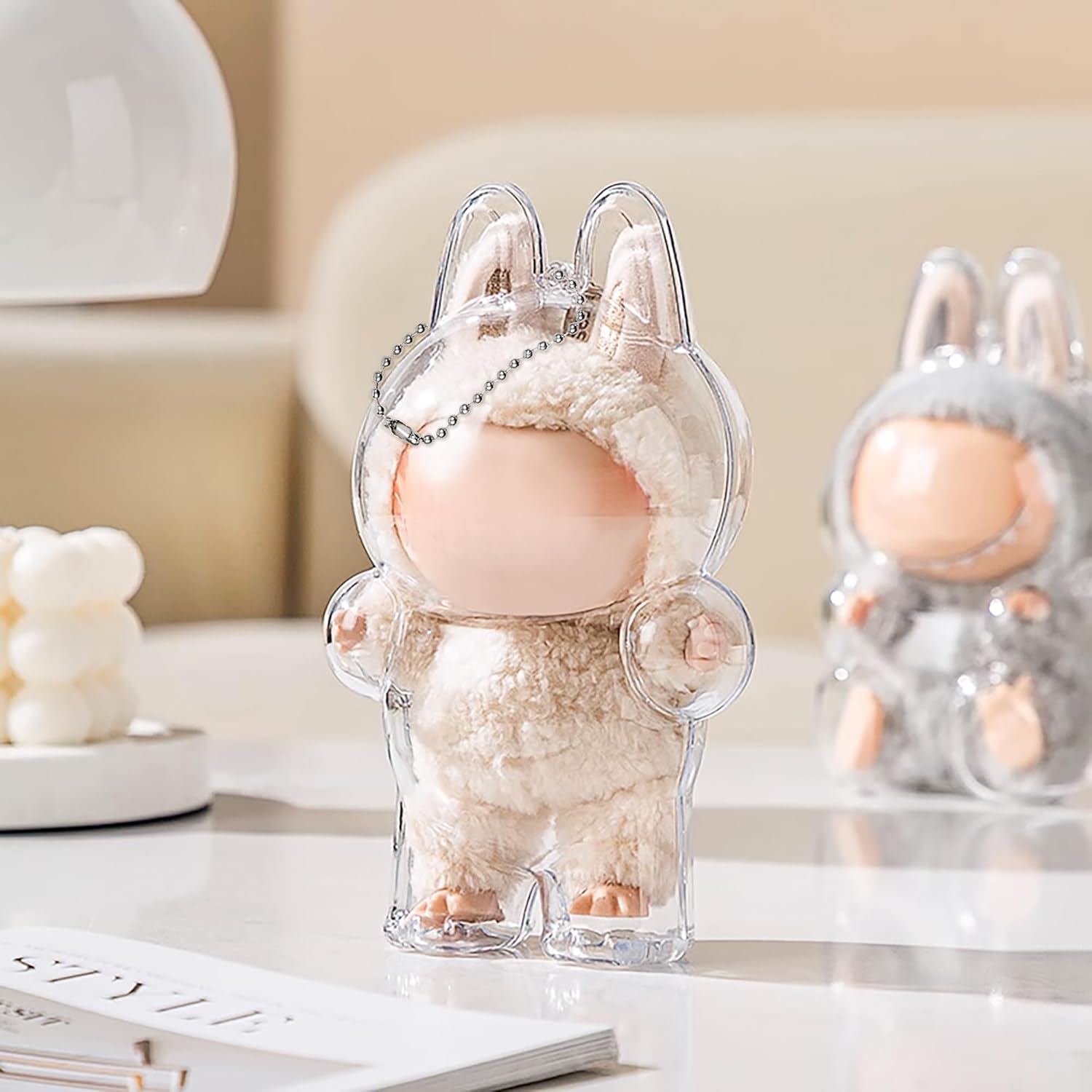 Amazon.co.jp: LABUBU に適合する ケース 透明 クリアカバー ラブブ