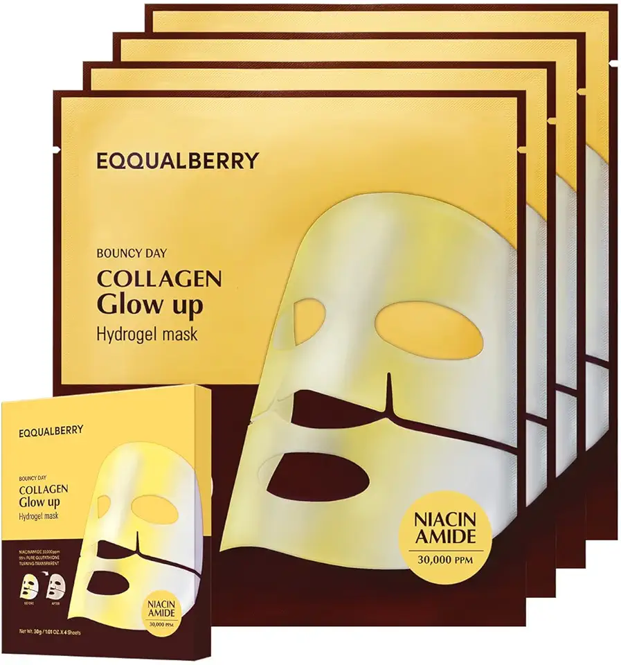 K-beauty skincare 2026 : 50 serums et masques coreens cultes EQQUALBERRY Masque éclat au collagène - Niacinamide et collagène à faible poids moléculair