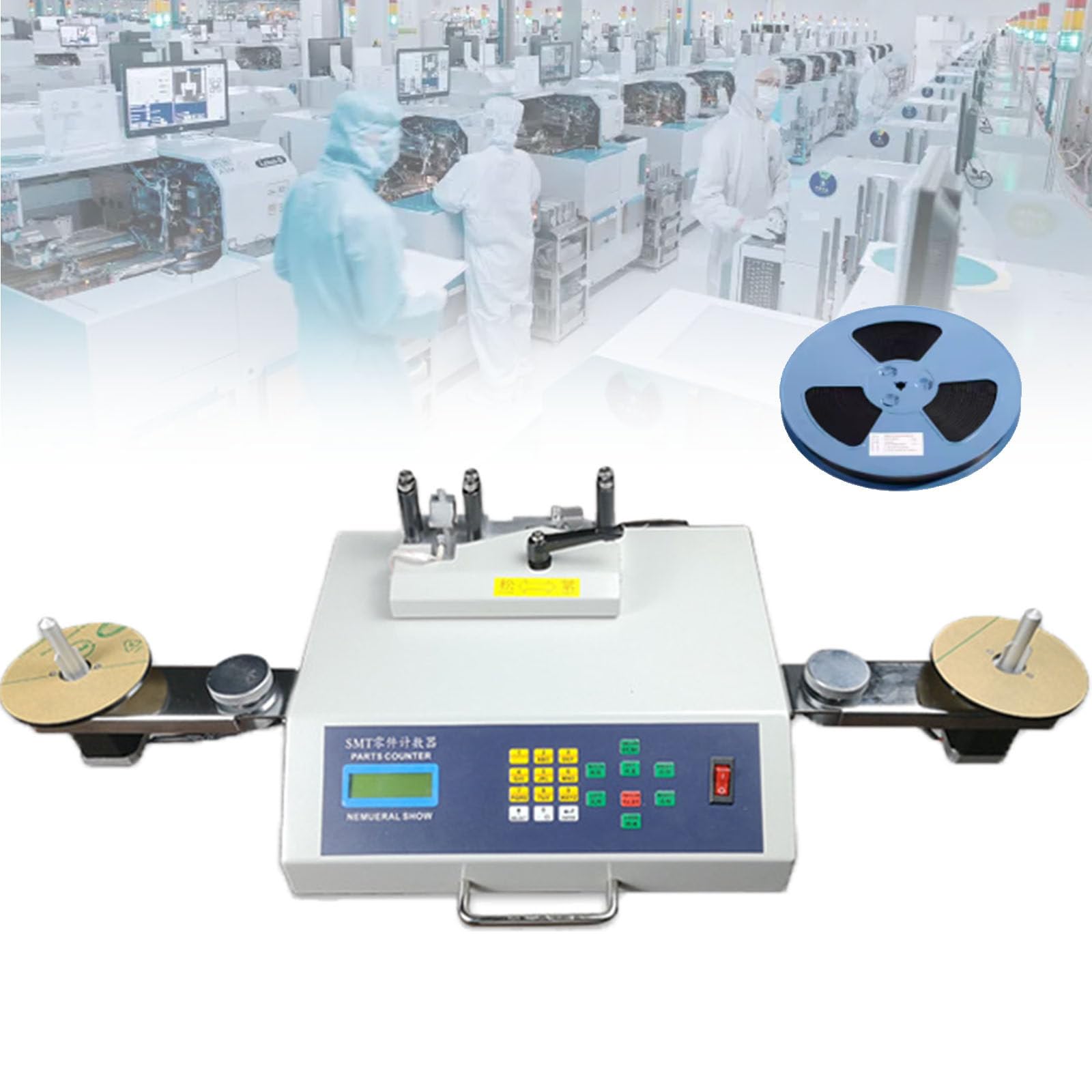PtaTritious SMT/SMD Components Counter, SMD Meter Parts Counting Machine LED Digital Counter Industrial Automatic Counting Counter for Precision Machine Parts Processing with Leak Detection