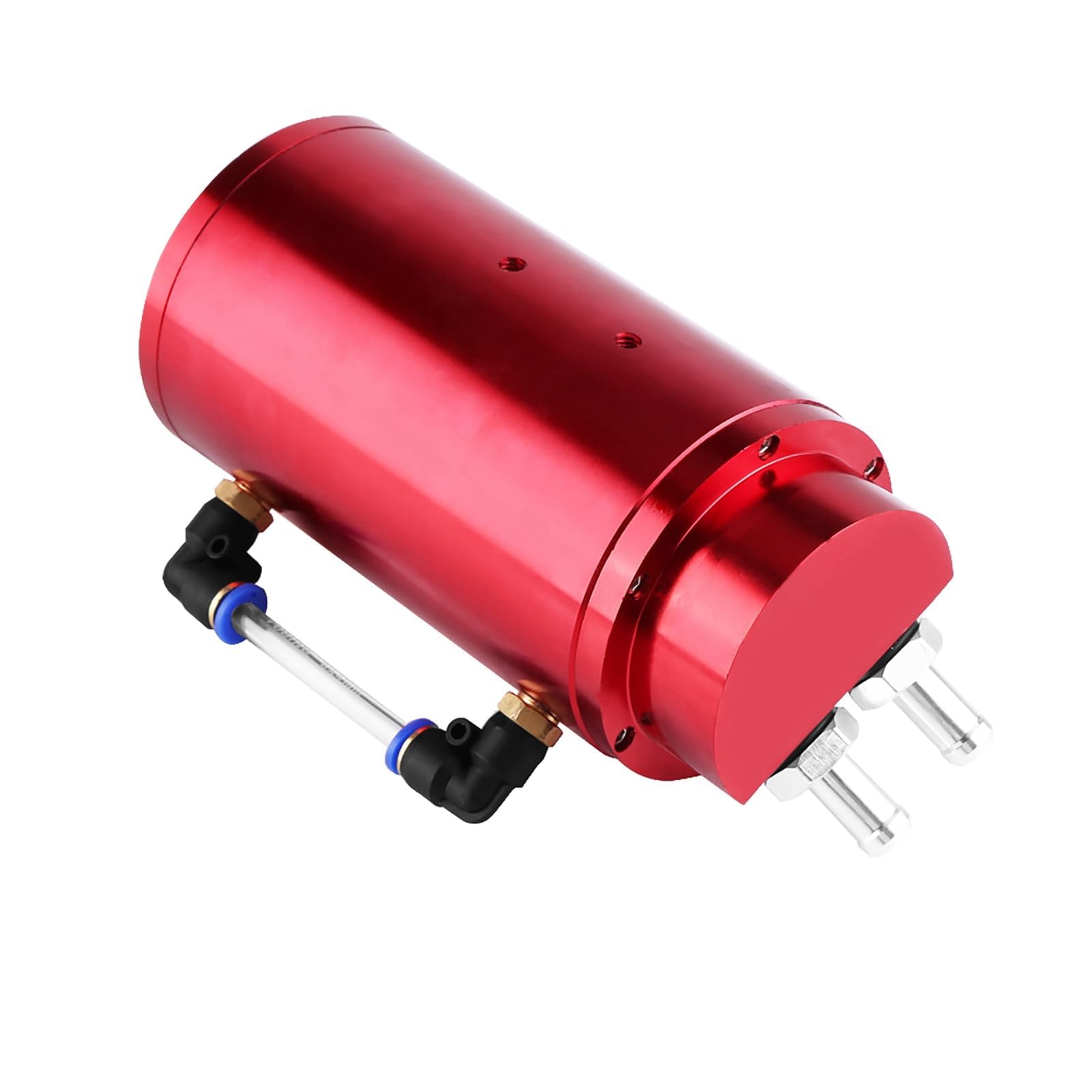 Réservoir de collecte d'huile en aluminium universel pour voiture avec raccords de tuyau de 10 et 15 mm