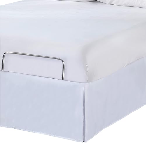Bed Maker's Falda de cama de microfibra envolvente para camas ajustables, estilo a medida, longitud de caída de 15 pulgadas, matrimonial, color