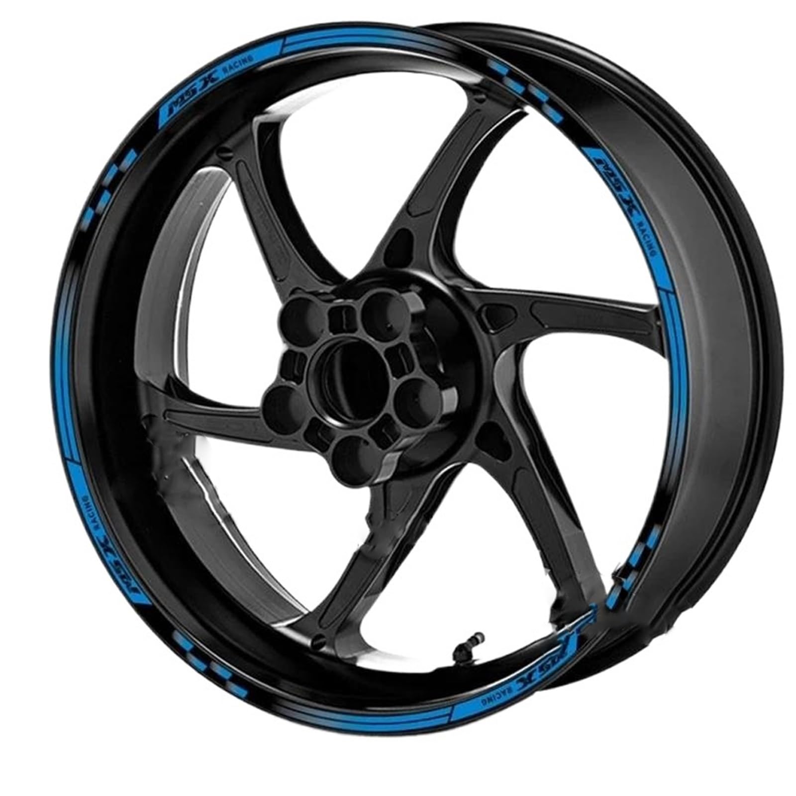 Decorative Stickers for H-onda MSX125 SF MSX 125 Grom Msx125 Motorcycle Reflective Wheel Hub Sticker Rim Decal Stripe Tape Waterproof Accessories(Blue)