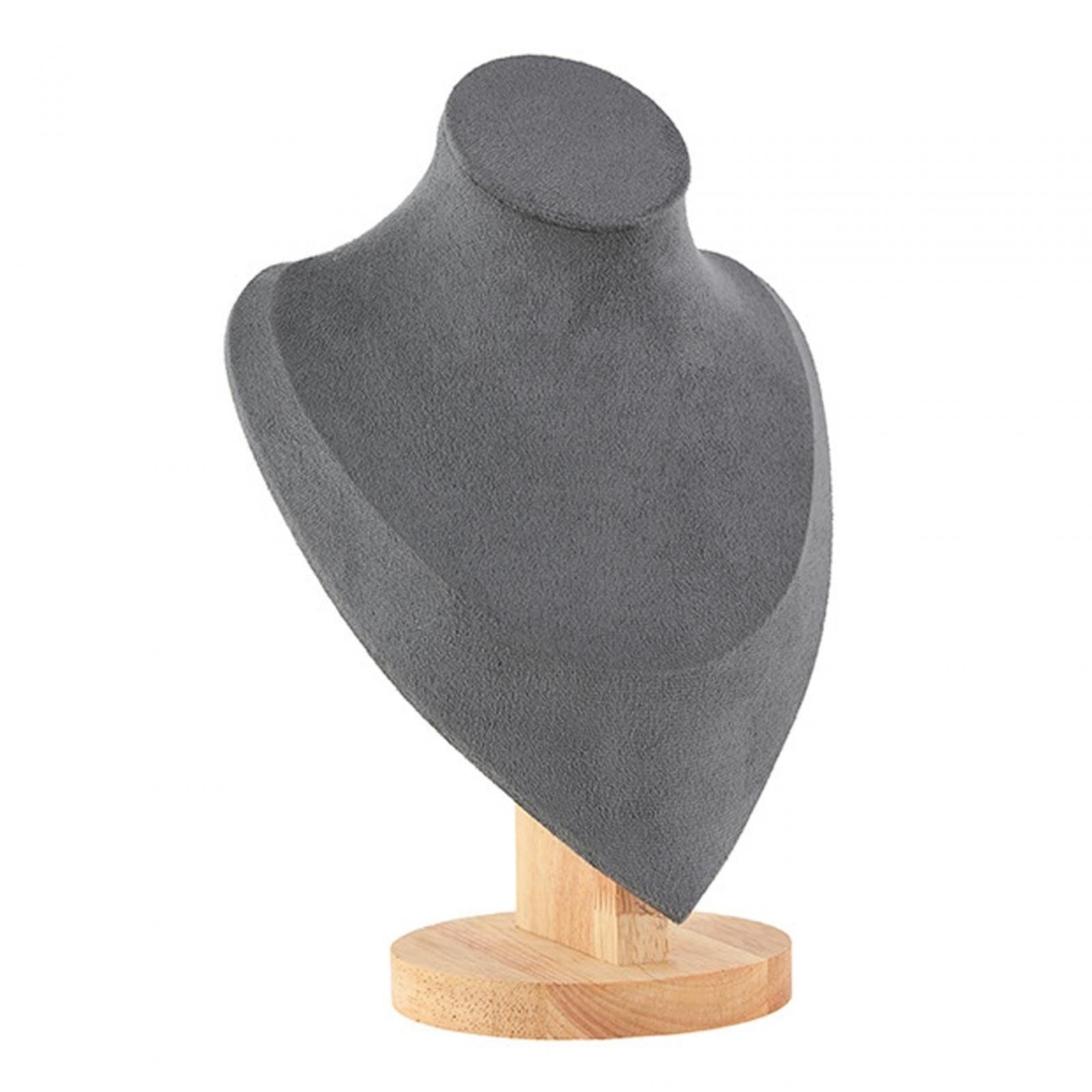CVdrtyED Vanity Jewellery Stand Display Jewelry Display Mannequin Bust Necklace Stand Solid Wood Model Holder Photography Props(10.5x16.7x23cm)