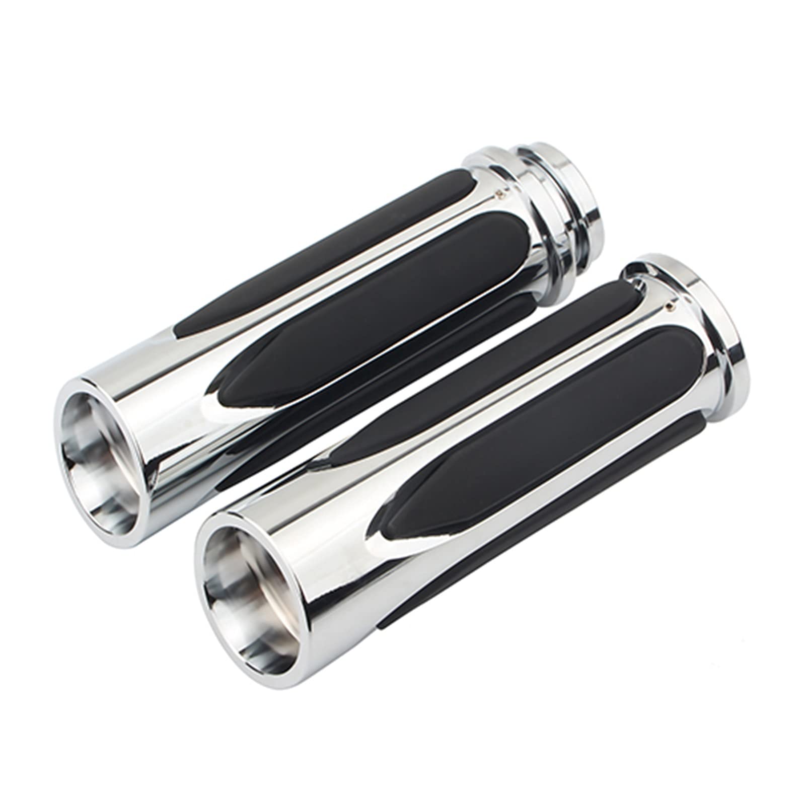Miter 1 '' 25mm Grips Maniglia Mano GRAPS Motore Touch Comfort Maniglia Grip CNC. Adatta for Harley Touring Softail Electronic Addrill Handle Grip (Color : Chrome)