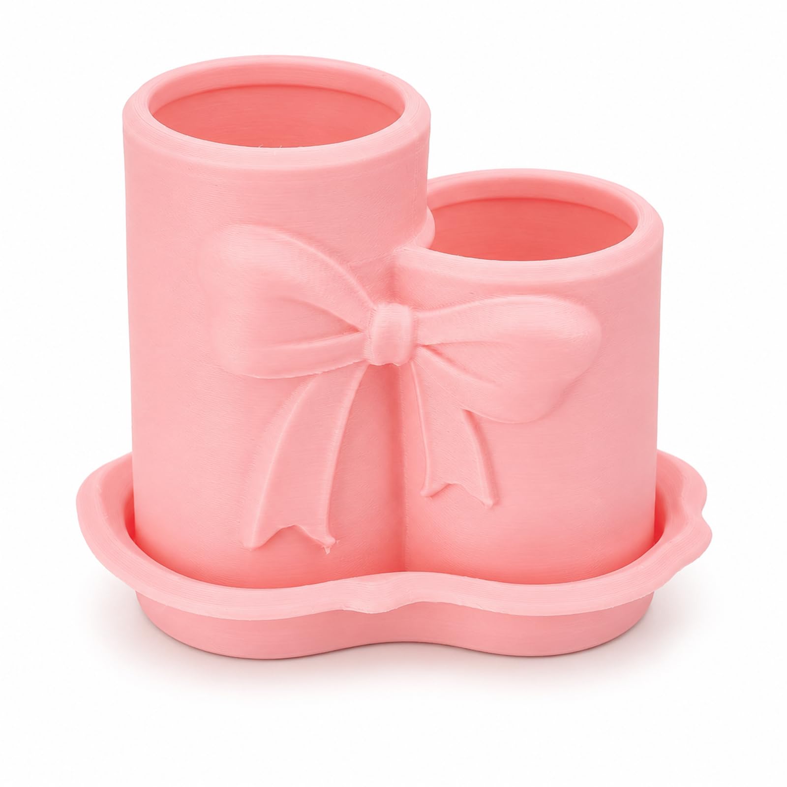 Pink Bow Toothbrush Holder, Pink Bathroom Accessories for Storage