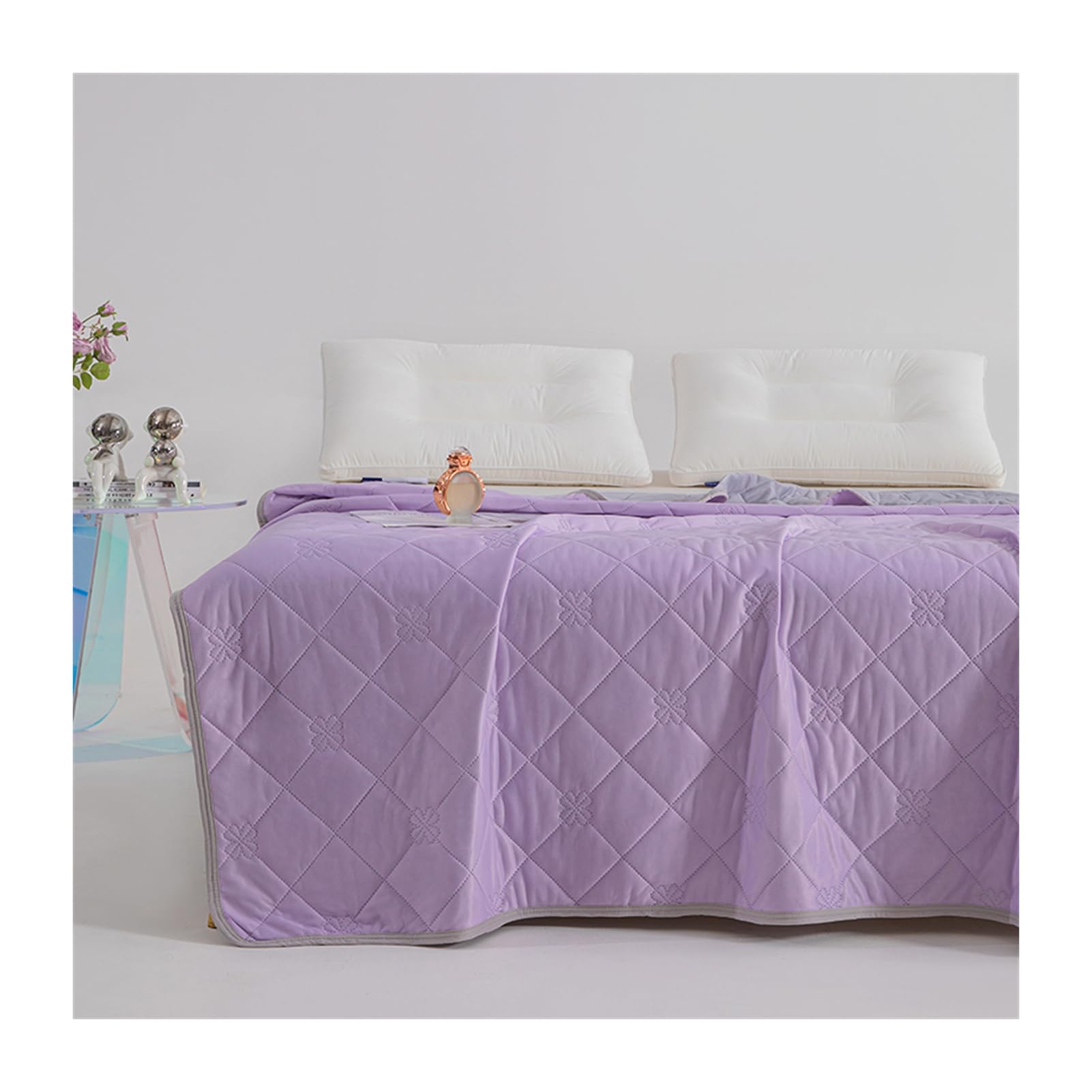DUBTEDHOU Summer Blanket Lightweight Cooling Duvet Microfibre Summer Quilt Multicolor Multiple Sizes(Purple,150x200cm)