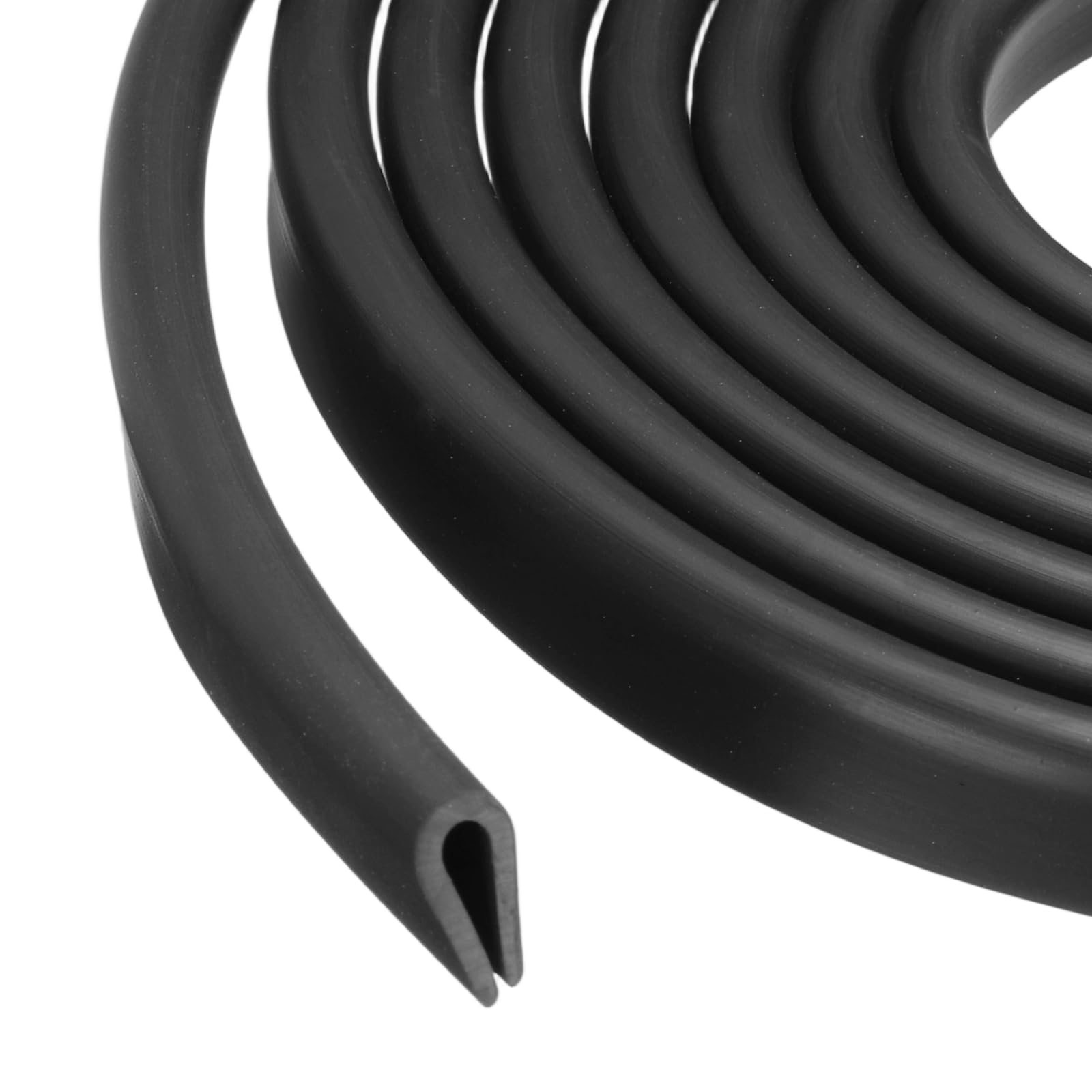 PATIKIL Rubber Edge Trim, 13.1ft x 6mm x 10mm U Channel Rubber Guard Seal Strip Protector Fit for 4mm Edge for Car Doors Hatches Sheet Metal Table Corners Steel Plates, Black โ image 1