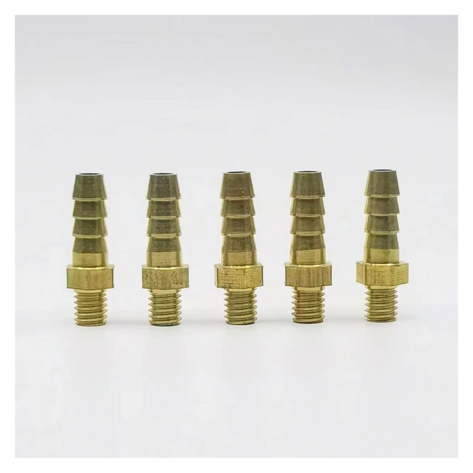 ICXLPMC 5PCS 8 10 12 16mm OD Hose M5x0.8 M6 M8 M10 M12 M14 M16 M18 M20x1.5 Metric Male Brass Pipe Fitting Coupler Connector (8mm - M5x0.8)