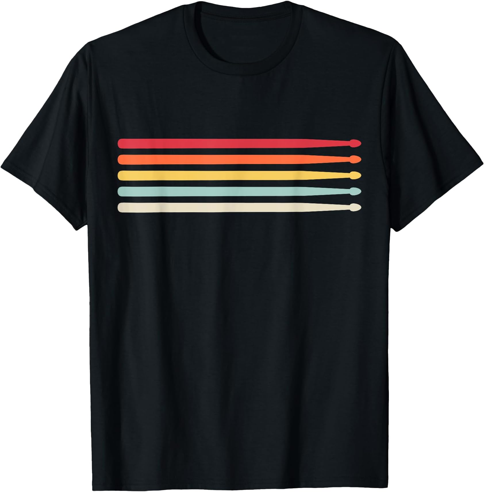 Drummer Drumsticks Drum Sticks Retro Vintage Drumming Men T-Shirt