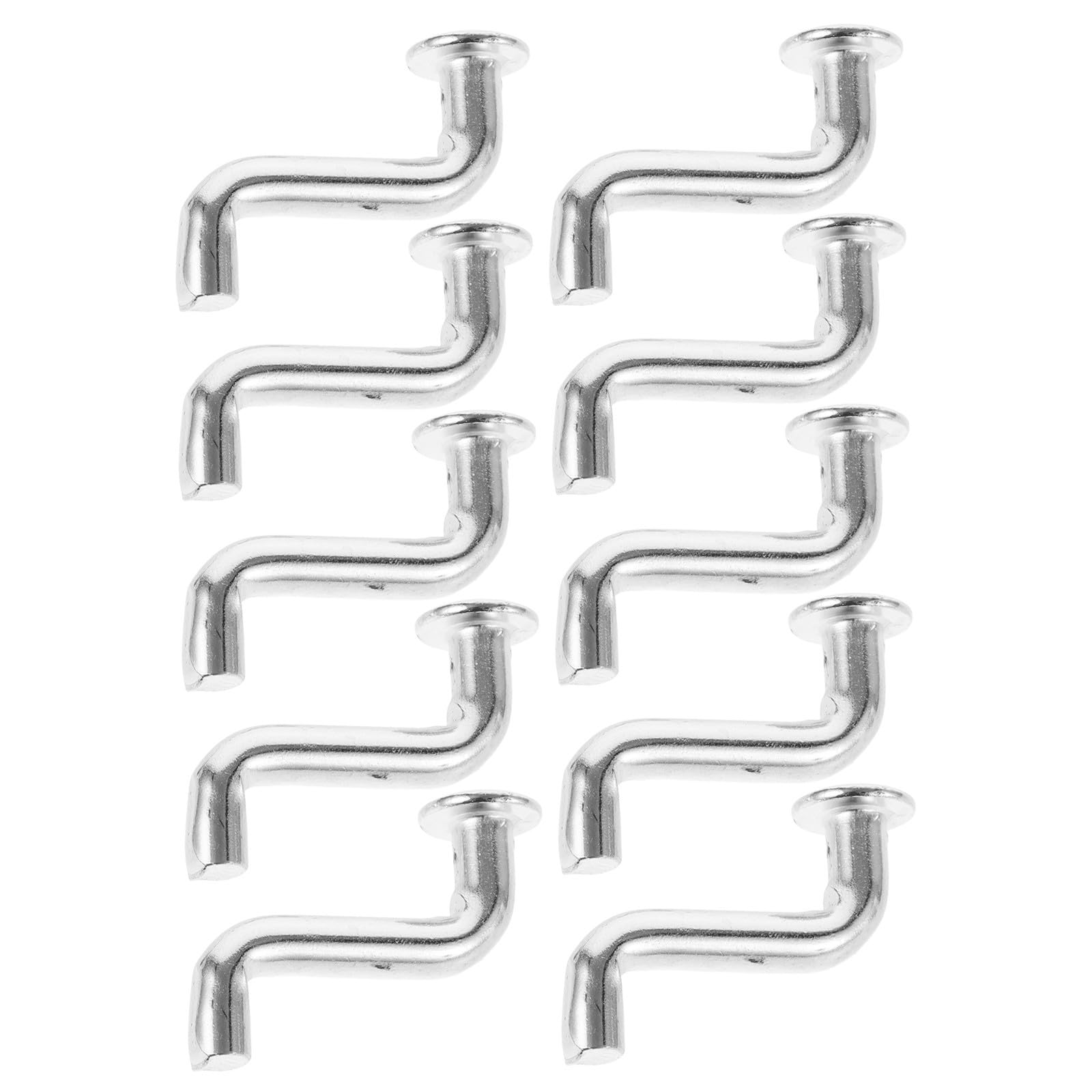 Clips en J Angoily metálicos color plata con resistencia estructural