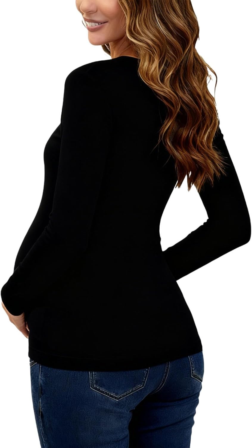 2 Packs Maternity Shirts Women Crew Neck Long Sleeve Pregnancy Tee Tops Tunic Blouse Casual Mama Clothes 2026
